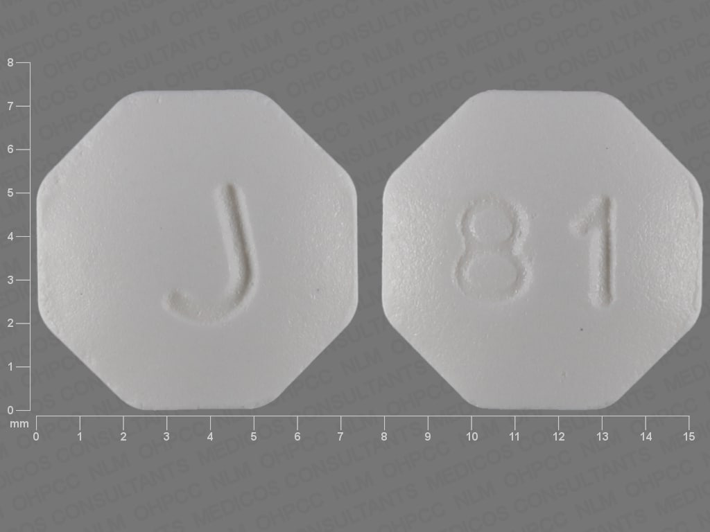 Pill Finder J 81 White Eight sided Medicine pill-finder-j-81-white-eight-sided-medicine