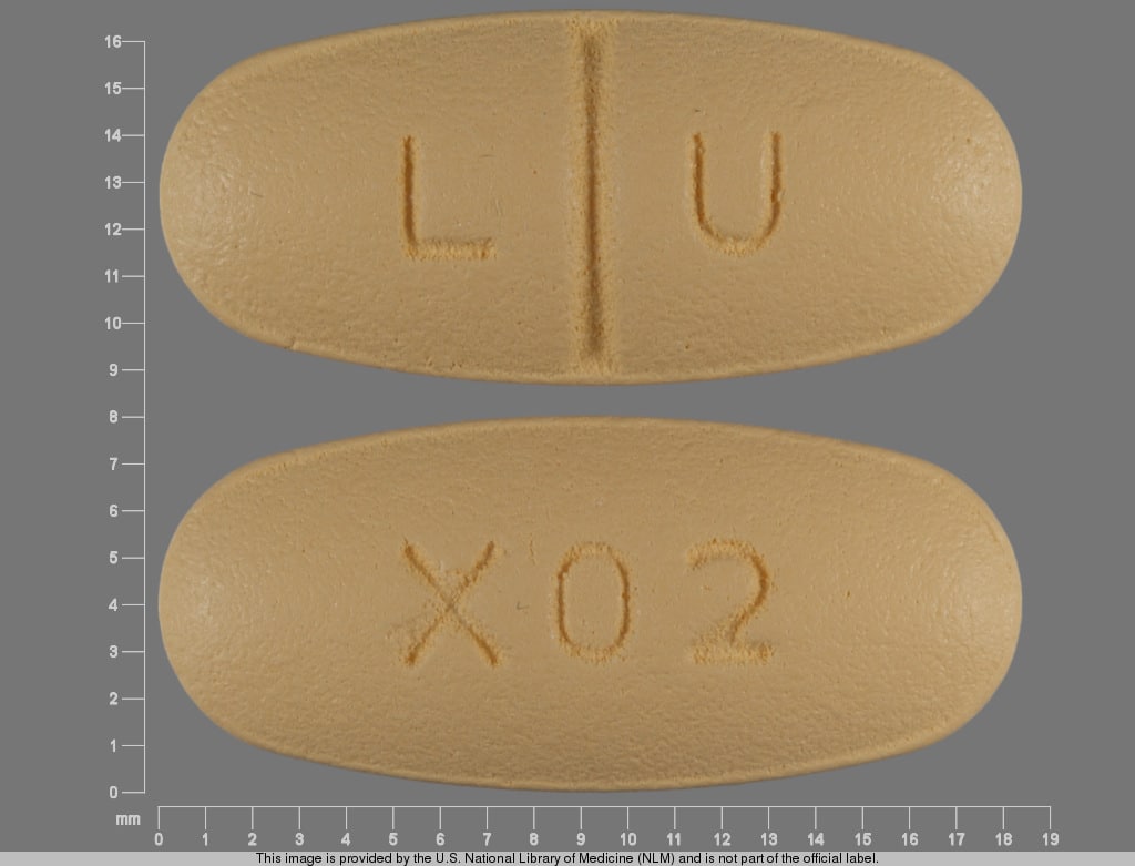 Image 1 - Imprint LU X02 - levetiracetam 500 mg