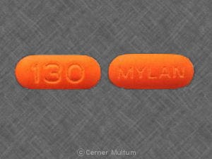 Image 1 - Imprint 130 MYLAN - acetaminophen/propoxyphene 650 mg / 65 mg