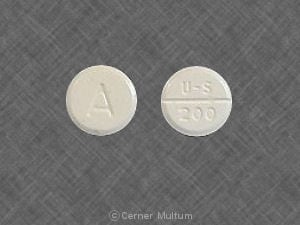 Imprint U-S 200 A - amiodarone 200 mg