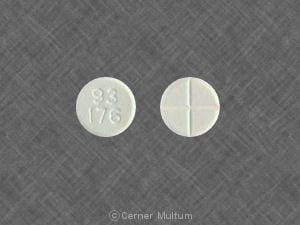 Image 1 - Imprint 93 176 - captopril/hydrochlorothiazide 25 mg / 15 mg