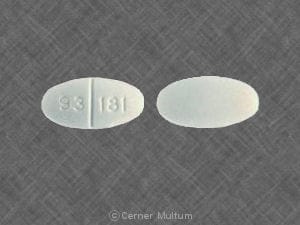 Imprint 93 181 - captopril/hydrochlorothiazide 50 mg / 15 mg
