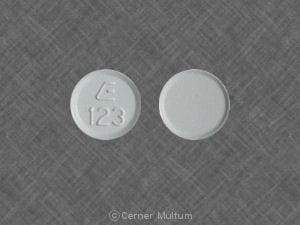 Imprint E 123 - cilostazol 50 mg