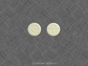 Image 1 - Imprint G CN 0.5 - clonazepam 0.5 mg