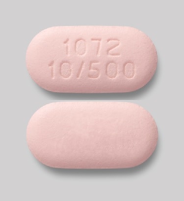 Imprint 1072 10/500 - Xigduo XR 10 mg / 500 mg