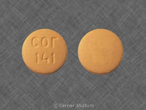 Imprint cor 141 - glyburide/metformin 2.5 mg / 500 mg