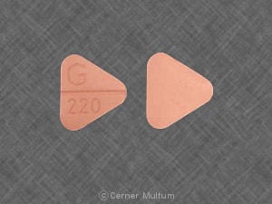 Imprint G 220 - hydrochlorothiazide/quinapril 12.5 mg/ 20 mg