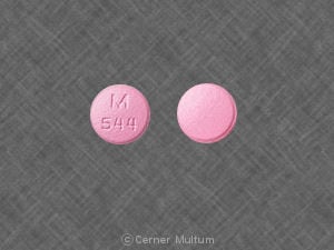 Imprint M 544 - hydrochlorothiazide/quinapril 25 mg / 20 mg