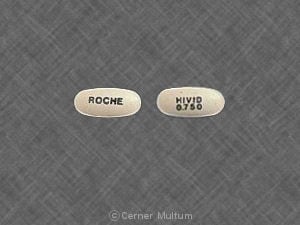 Image 1 - Imprint ROCHE HIVID 0.750 - Hivid 0.75 mg