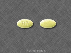 Imprint 717 - hydrochlorothiazide/losartan 12.5 mg / 50 mg