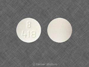 Image 1 - Imprint B 418 - mephobarbital 100 mg