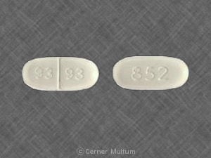 Image 1 - Imprint 93 93 852 - metronidazole 500 mg