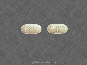 Image 1 - Imprint BMS MONOPRIL 20 - Monopril 20 mg