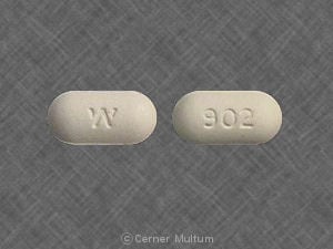 Image 1 - Imprint W 902 - Naprelan naproxen sodium 550 mg (equiv. naproxen 500 mg)