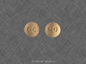 Pill Finder: OC 40 Yellow Round - Medicine.com