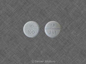 Imprint 10/100 SP 341 - Parcopa 10 mg / 100 mg