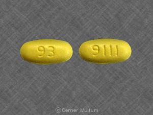 Image 1 - Imprint 93 9111 - Prenatal Plus Prenatal Multivitamins with Folic Acid 1 mg