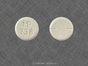 Imprint MP 738 - primidone 250 mg