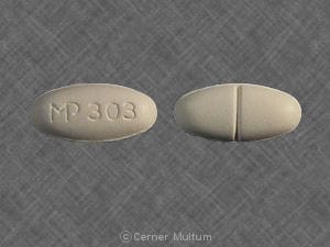 Image 1 - Imprint MP 303 - spironolactone 100 mg