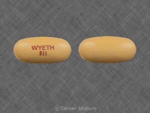 Image 1 - Imprint WYETH 811 - multivitamin, prenatal Prenatal Multivitamins with Folic Acid 1 mg