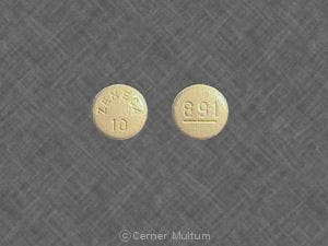 Imprint ZENECA 10 891 - Sular 10 mg