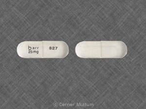 Imprint barr 25 mg 827 - zonisamide 25 mg