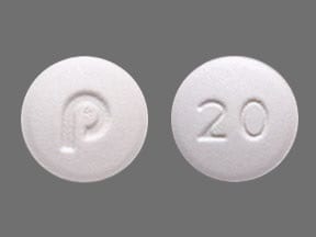 Image 1 - Imprint P 20 - zafirlukast 20 mg
