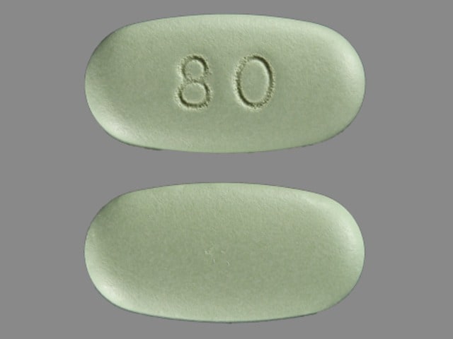 Imprint 80 - Janumet XR metformin extended-release 1000 mg and sitagliptin 50 mg