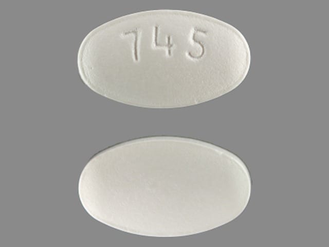 Imprint 745 - Hyzaar 12.5 mg / 100 mg