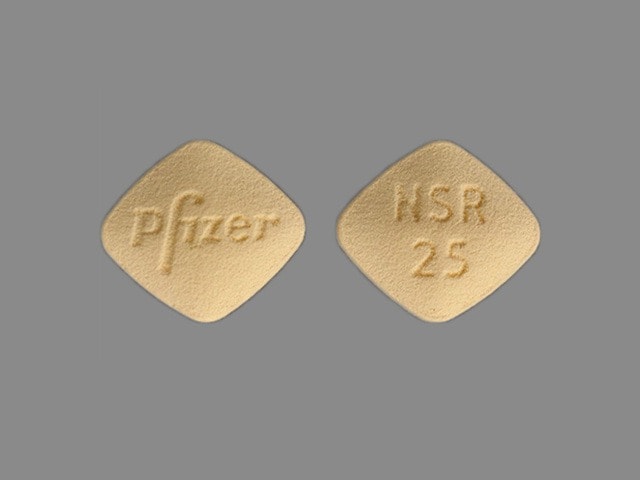 Imprint Pfizer NSR 25 - Inspra 25 mg