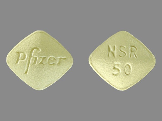 Imprint Pfizer NSR 50 - Inspra 50 mg