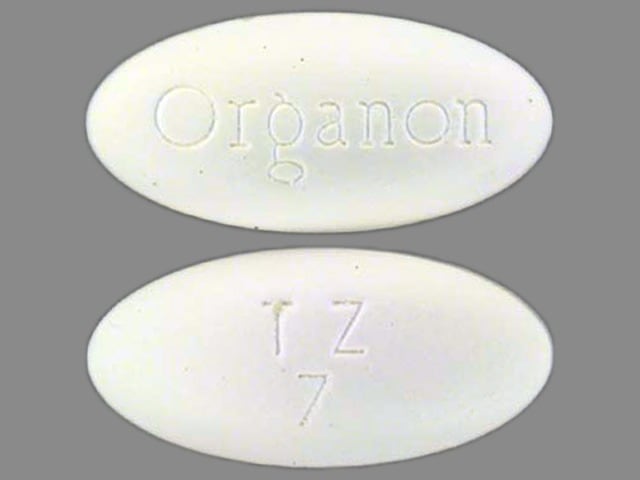 Imprint Organon T Z 7 - Remeron 45 mg