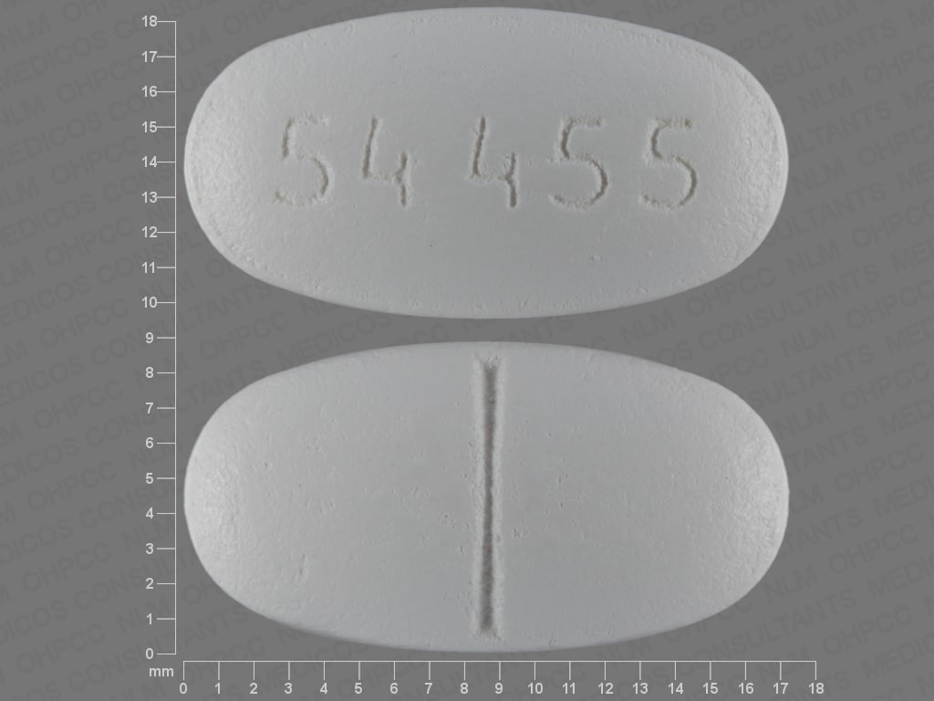 Image 1 - Imprint 54 455 - tinidazole 500 mg