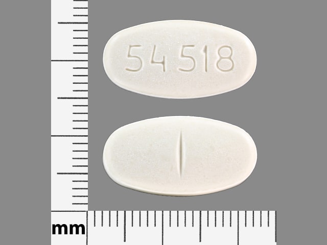 Imprint 54 518 - valacyclovir 1 gram