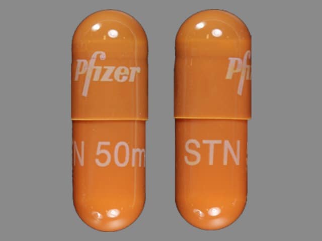 Imprint Pfizer STN 50 mg - Sutent 50 mg