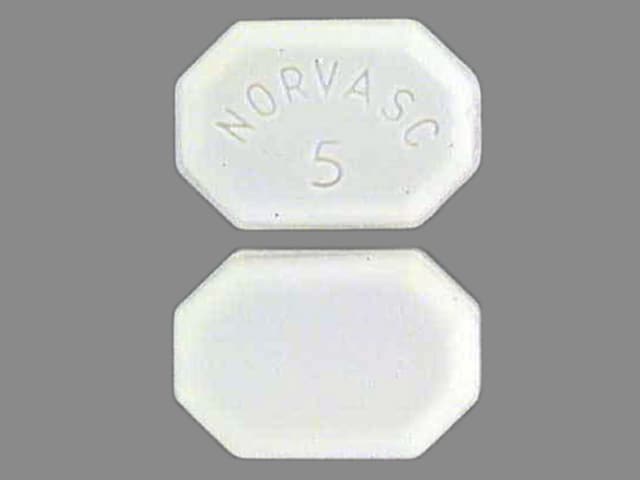 Image 1 - Imprint NORVASC 5 - Norvasc 5 mg