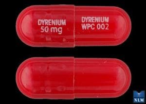 Image 1 - Imprint DYRENIUM 50 mg DYRENIUM WPC 002 - Dyrenium 50 mg