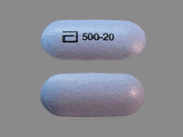 Imprint a 500-20 - Simcor 500 mg / 20 mg