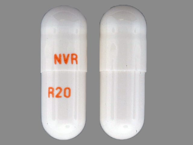 Imprint NVR R20 - Ritalin LA 20 mg