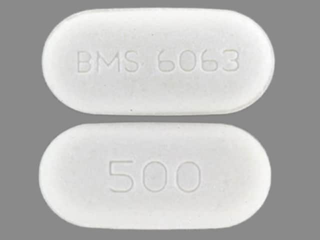 Image 1 - Imprint BMS 6063 500 - Glucophage XR 500 mg