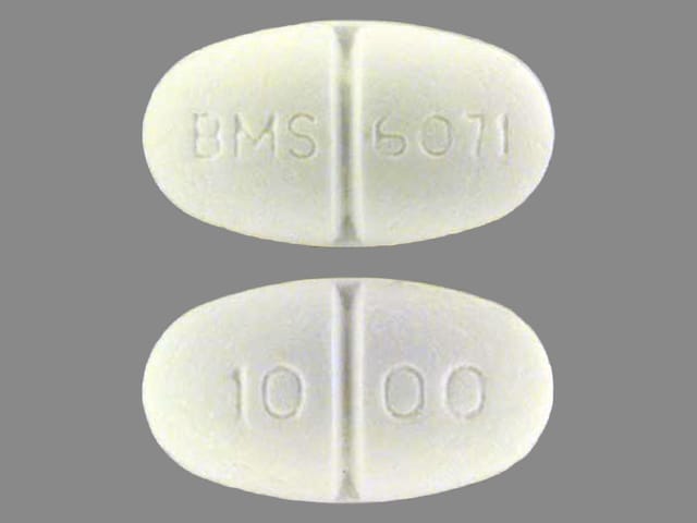 Image 1 - Imprint BMS 6071 10 00 - Glucophage 1000 mg