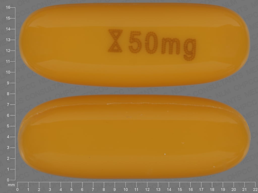 Pill Finder Logo 50 Mg Gold Capsule Shape Medicine Com