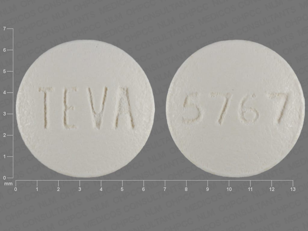 Image 1 - Imprint TEVA 5767 - olanzapine 2.5 mg