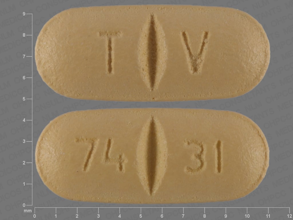 Imprint T V 74 31 - valsartan 40 mg