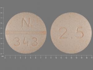 Image 1 - Imprint N 343 2.5 - glyburide 2.5 mg