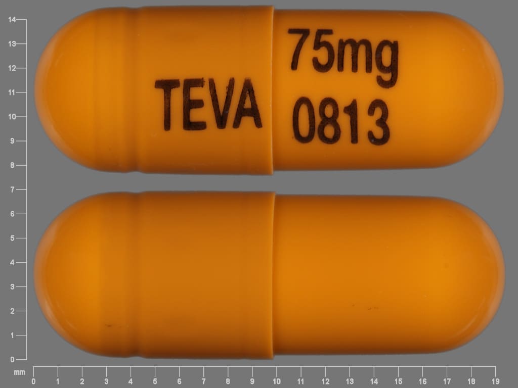 Image 1 - Imprint TEVA 75 mg 0813 - nortriptyline 75 mg