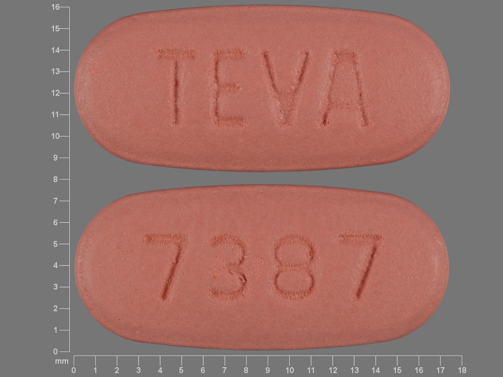 Imprint TEVA 7387 - moxifloxacin 400 mg