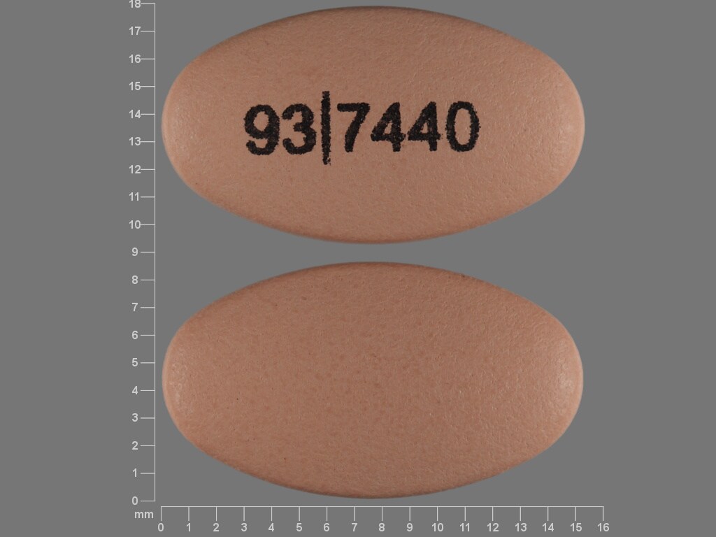Image 1 - Imprint 93 7440 - divalproex sodium 250 mg