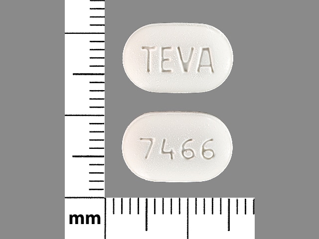 Image 1 - Imprint TEVA 7466 - irbesartan 300 mg