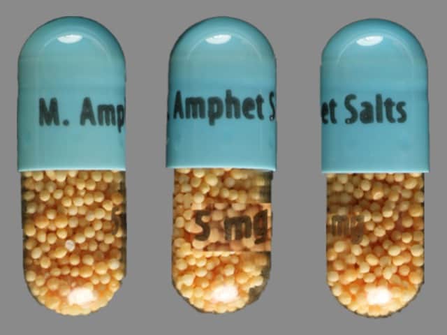 M. Amphet Salts 5 mg - Amphetamine and Dextroamphetamine Extended Release